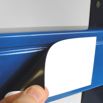 Blank Magnetic Labels in 25mm x 80mm x 0.85mm.